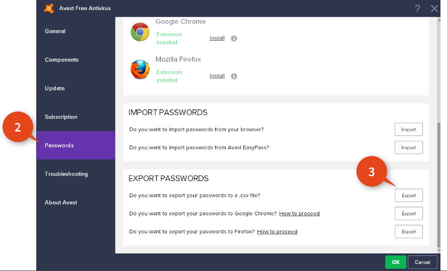 avast passwords not working on phone