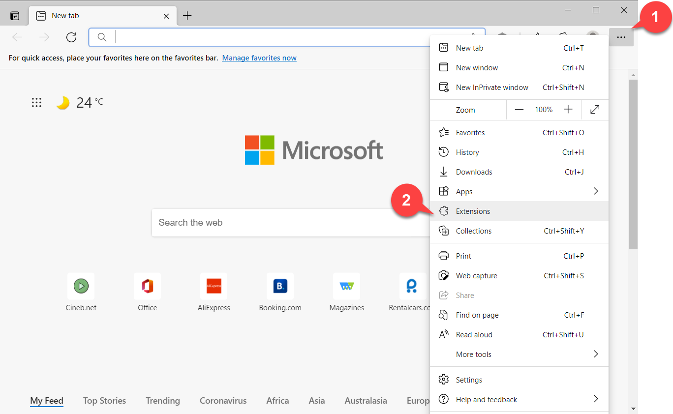 how to clear cache in microsoft edge from control panel