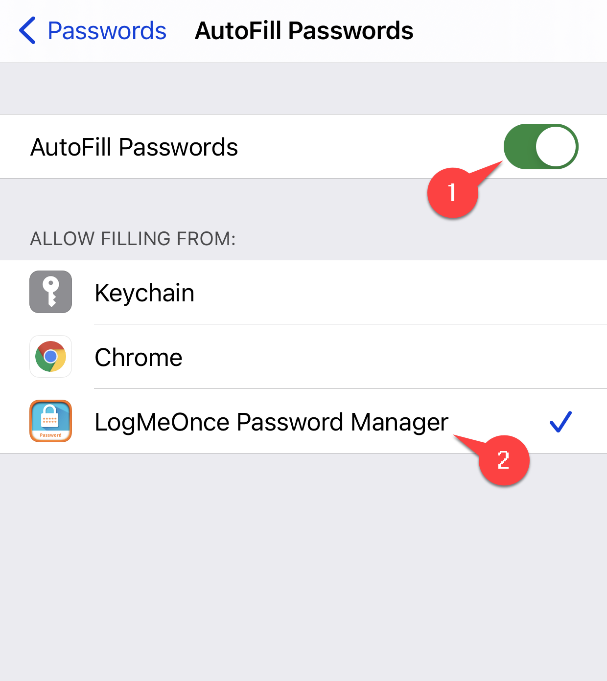 How to enable autofill on iPhone and iPad – LogmeOnce