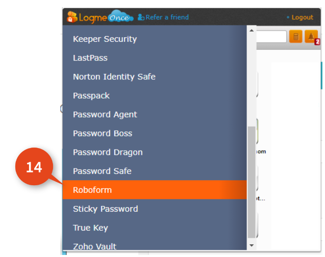 import roboform to lastpass