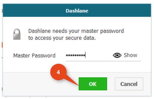 log into dashlane