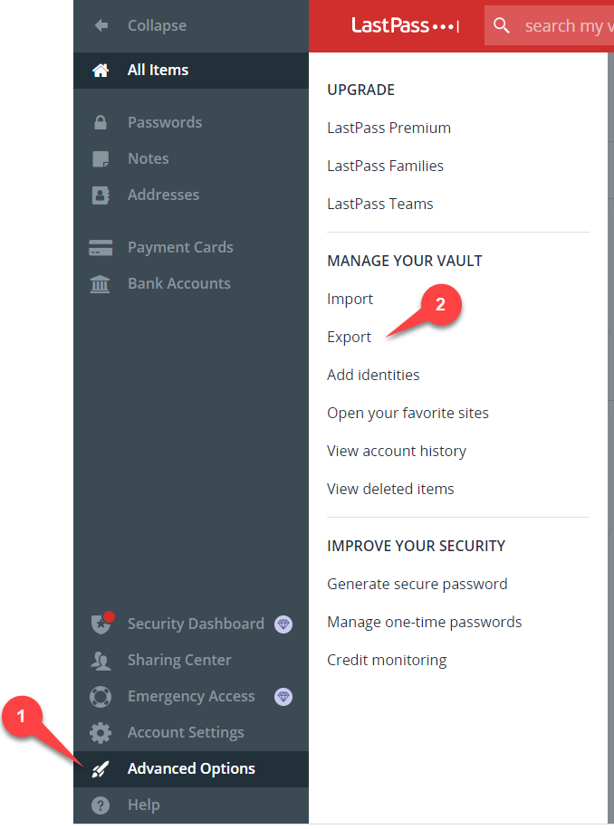 lastpass import passwordwallet